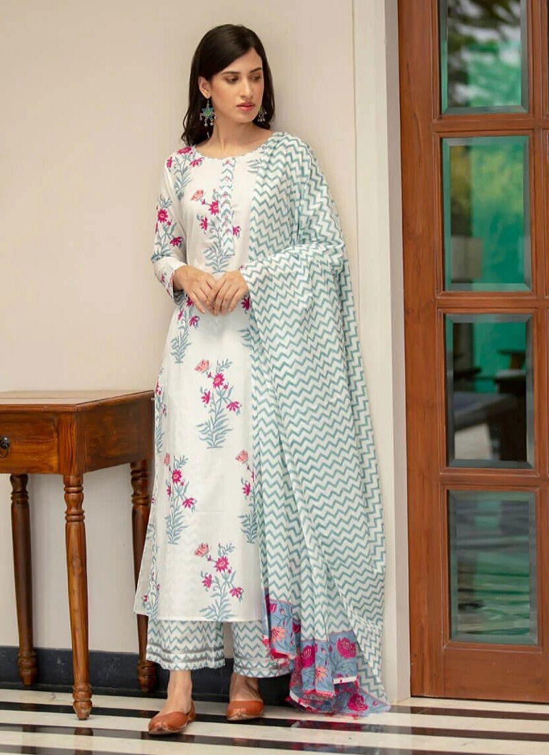 Dhruvi 64 Printed Cotton Readymade Suits Catalog
